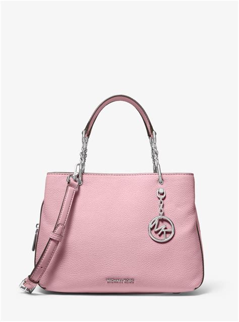 michael kors lillie pebble leather satchel|Lillie Medium Pebbled Leather Satchel .